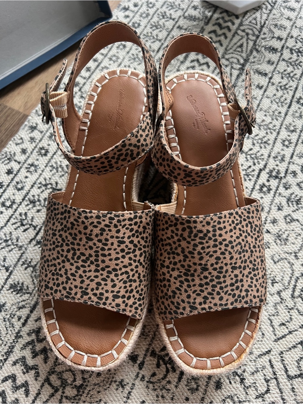 Animal Print Espadrille Platform Sandals Size 8 Universal Thread Morgan